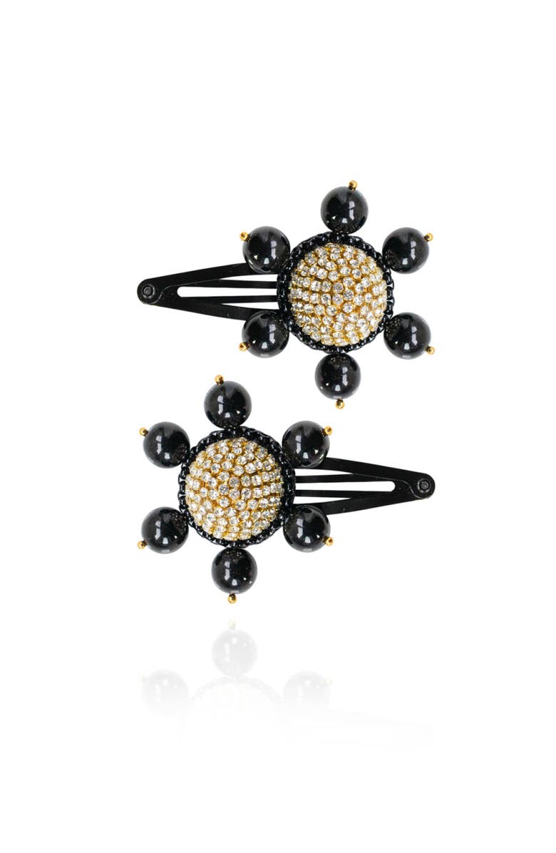 Saulė Label Jolie Barrette - Pair, Main, color, Slick Black