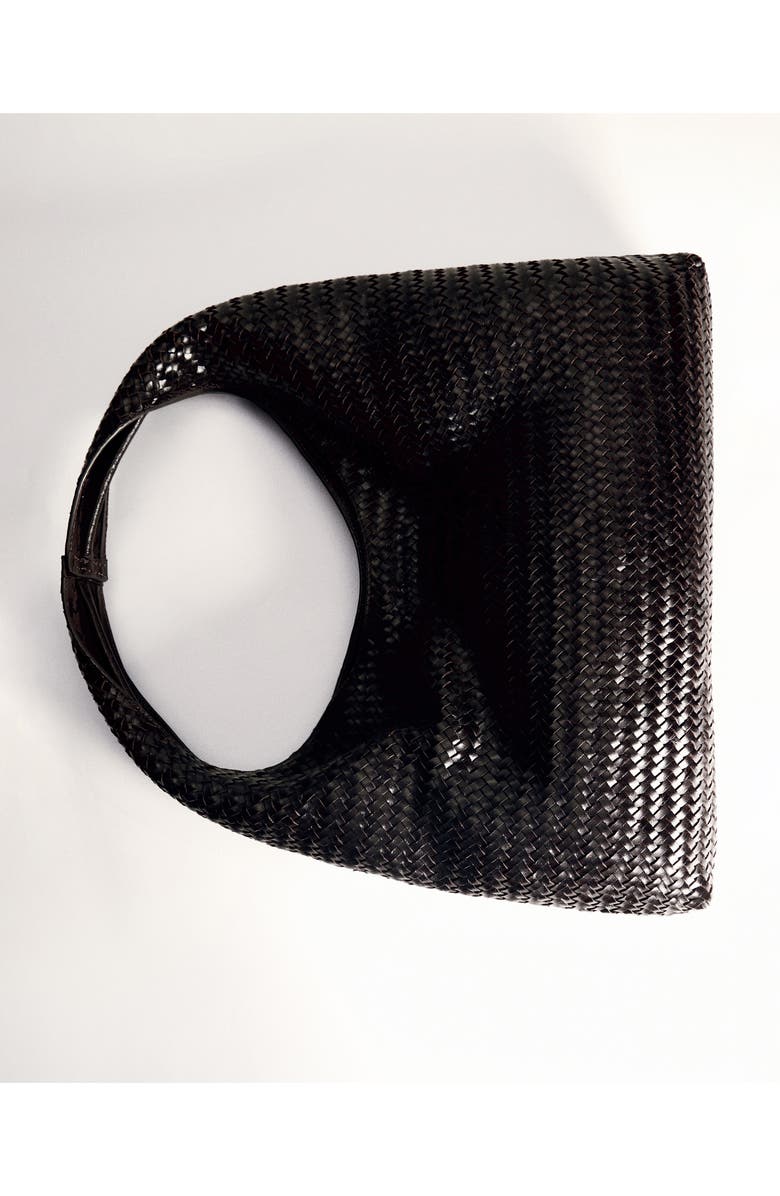 MANGO Braided Leather Shoulder Bag, Alternate, color,