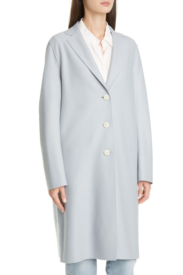 Pressed Wool Coat, Alternate, color, GREY BLUE