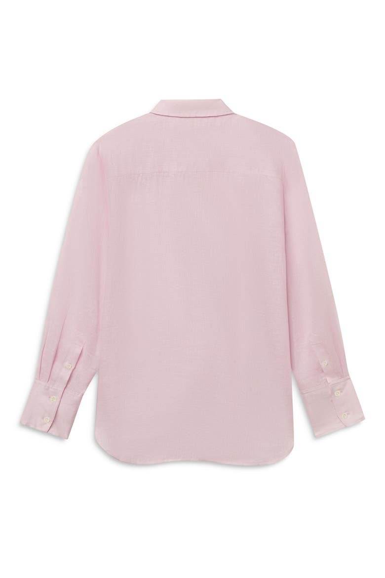 The Boy Linen Button-Up Shirt, Alternate, color, BUBBLE GUM