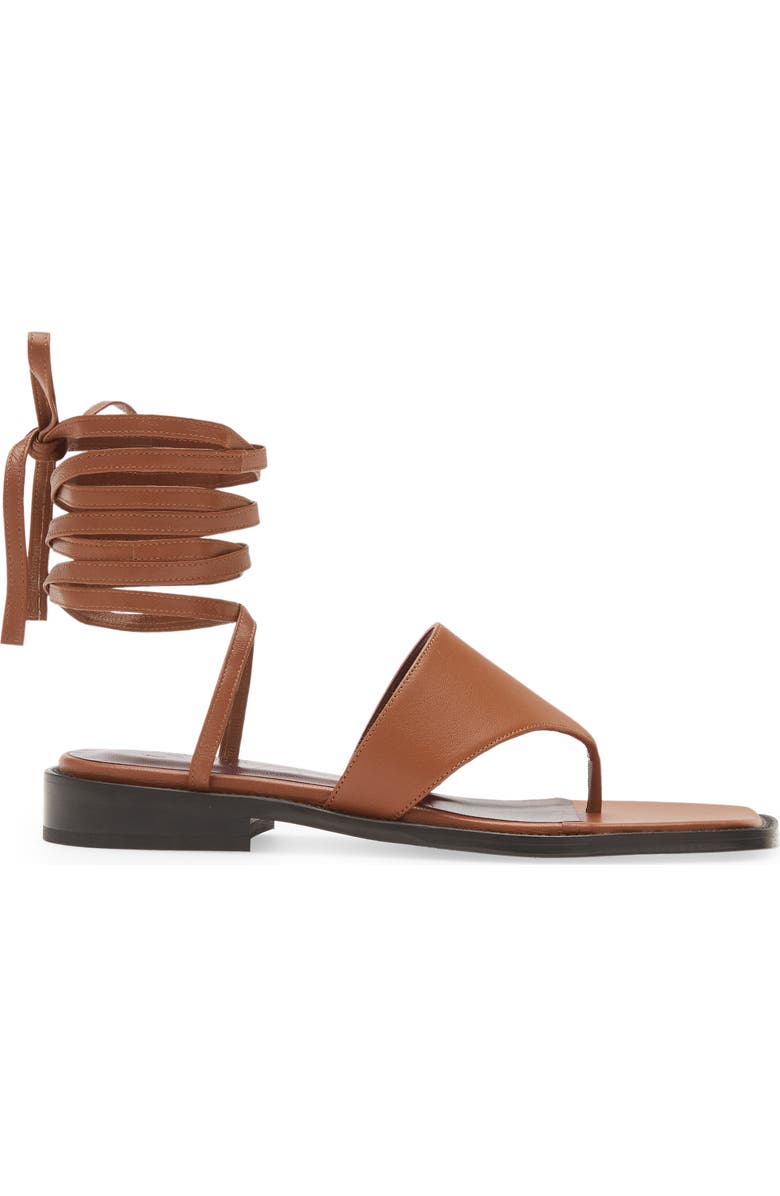STAUD Alexandre Ankle Wrap Sandal, Alternate, color, Tan