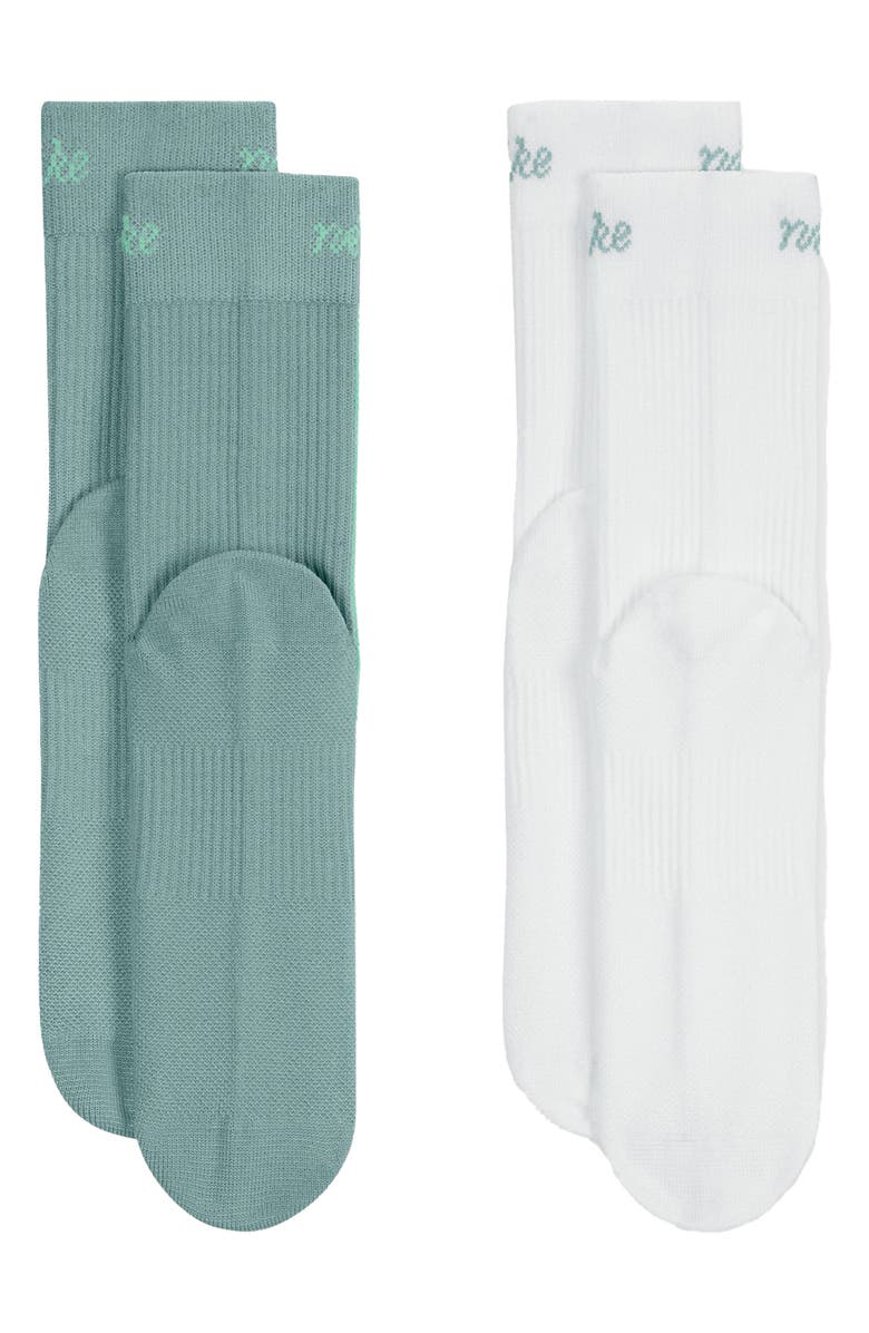 Nike Dri-FIT Everyday Plus 3-Pack Crew Socks, Alternate, color, White Multi