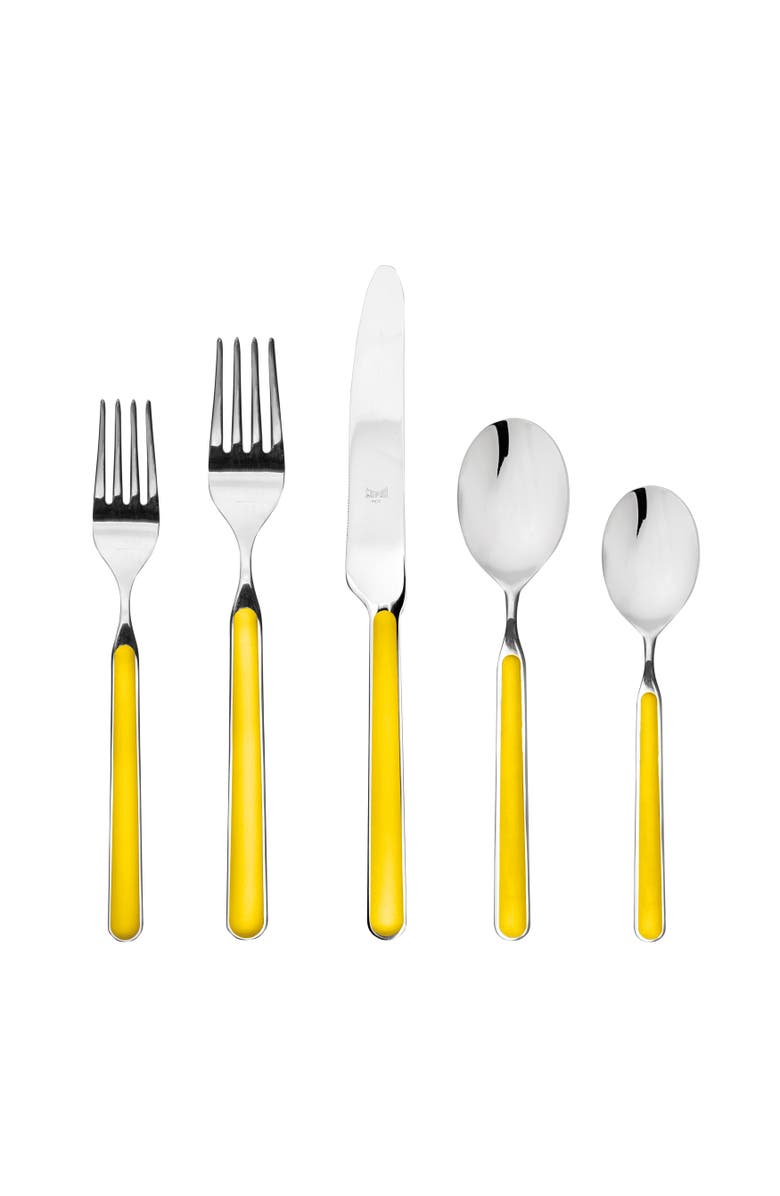 Mepra Fantasia Flatware Set - 5 Pieces, Main, color, Sunflower