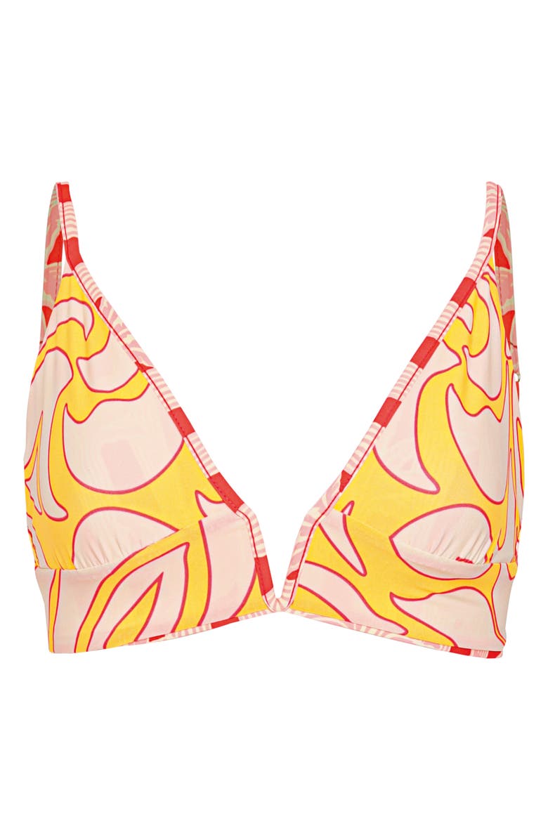 Maaji Palm Plantation Parade Reversible Bikini Top, Alternate, color, Red