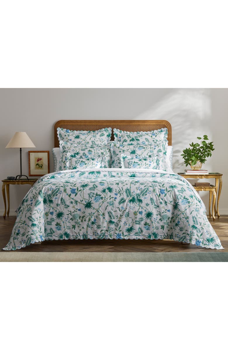 Matouk Palmyra Quilt, Alternate, color, Emerald