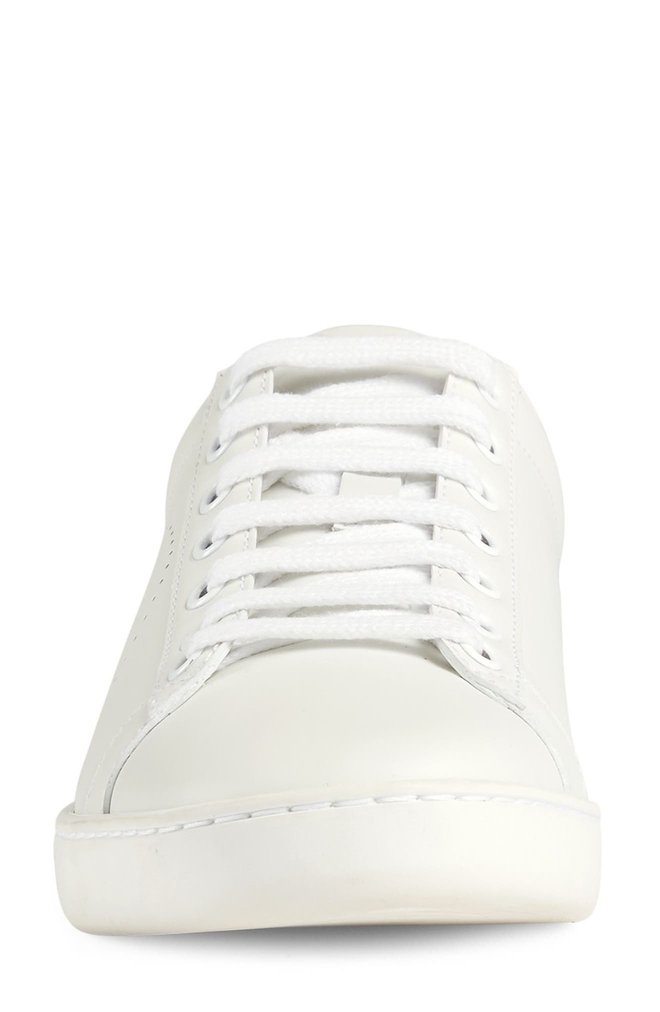 Gucci New Ace Perforated Logo Sneaker, Alternate, color, 
