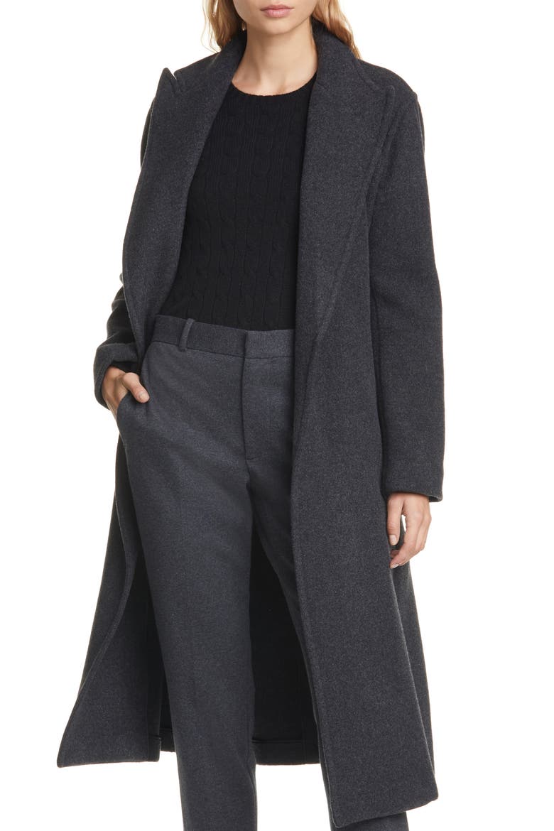 Emille Wool Blend Coat, Main, color, DEEP GREY