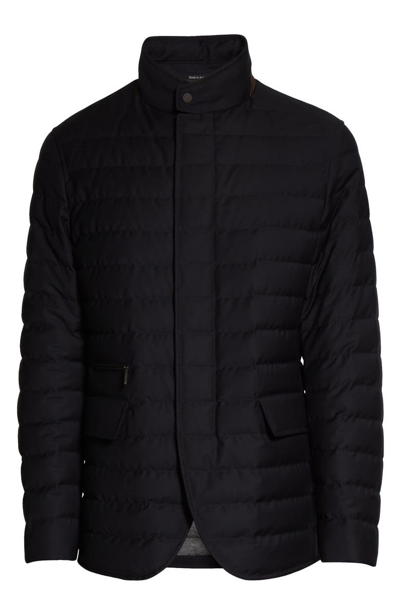 ZEGNA Elements Trofeo<sup>™</sup> Water Repellent Wool Hopsack Down Jacket, Alternate, color, 