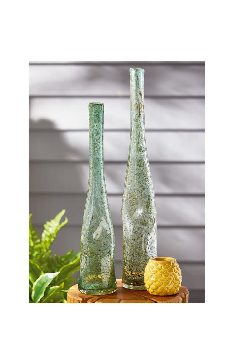 Meri Vase Sm Green Multi Glass Summer, Alternate, color, Green