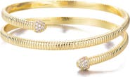 Adornia Cubic Zirconia Textured Wrap Bracelet