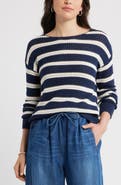 Caslon® Open Stitch Cotton Blend Sweater