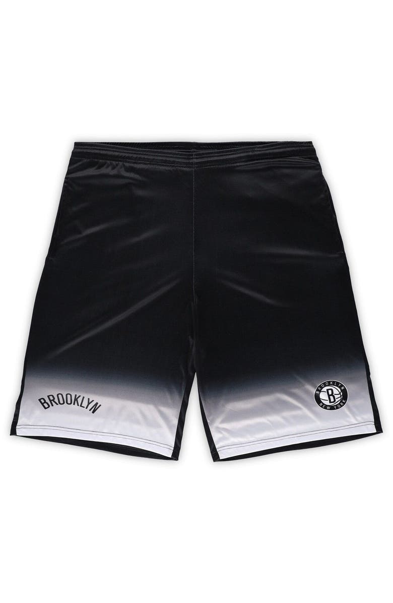 FANATICS Men's Fanatics Branded Black Brooklyn Nets Big & Tall Fadeaway Shorts, Main, color, Black