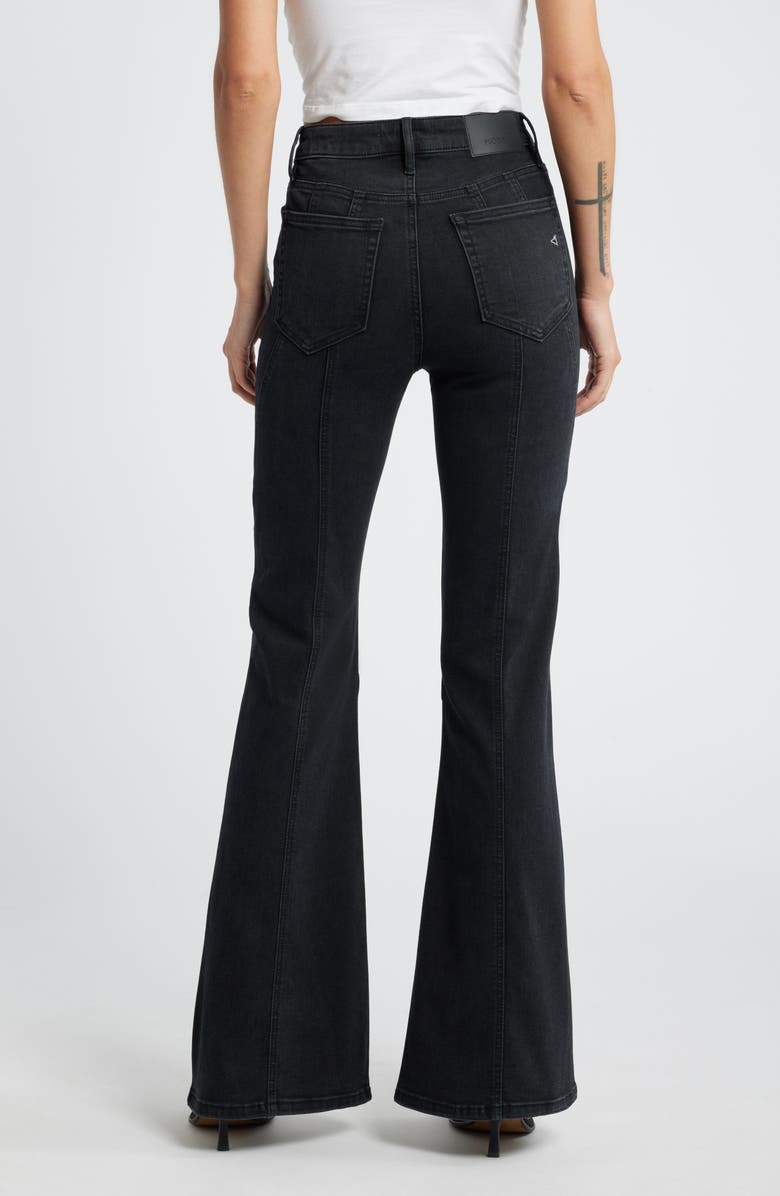 HIDDEN JEANS Seamed High Waist Flare Jeans, Alternate, color, Charcoal