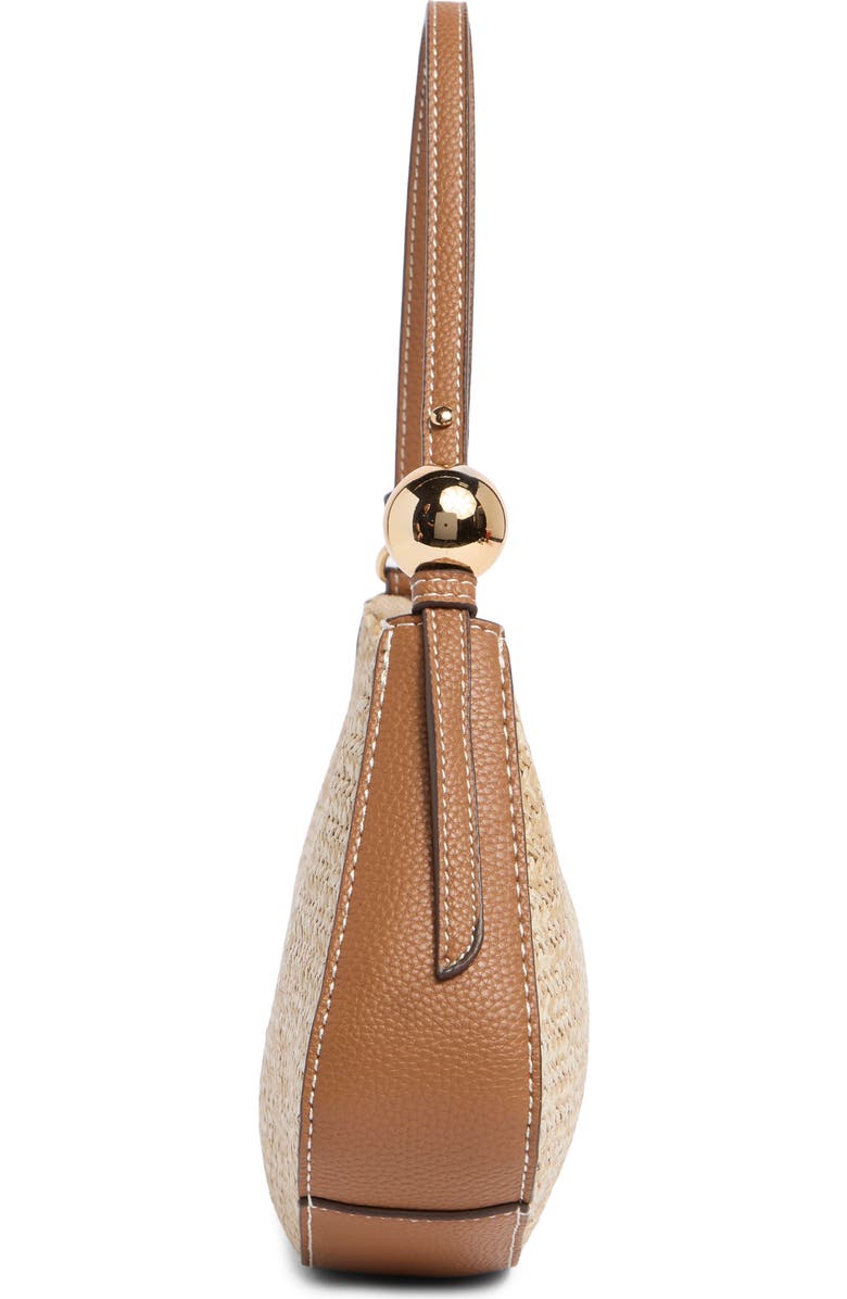 Nanette Lepore Straw Shoulder Bag, Alternate, color, Natural Straw-Hazelnut
