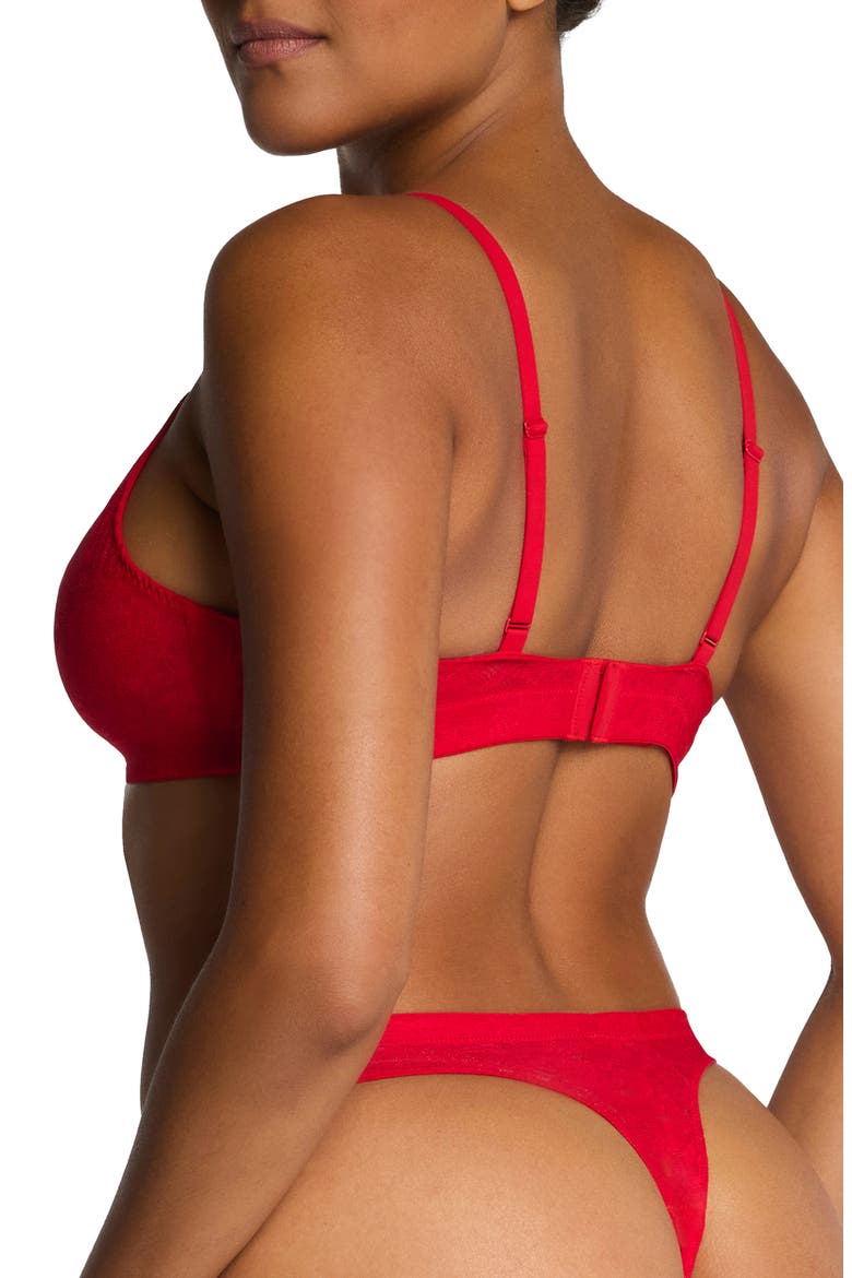 SPANXsupersmooth® Day to Date Night Lace Bralette, Alternate, color, SPANX RED