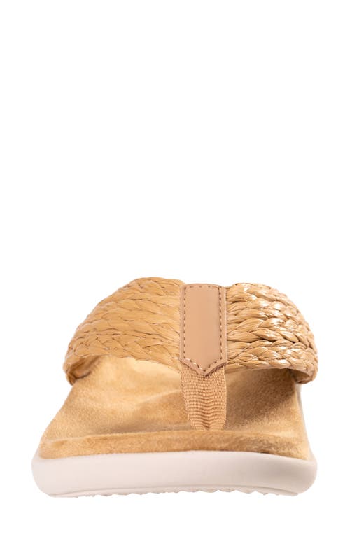 Revitalign Yumi Raffia Flip Flop In Brown