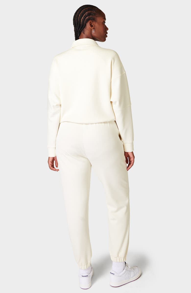 Sweaty Betty Half Zip Fleece Pullover, Alternate, color, Studio Whi