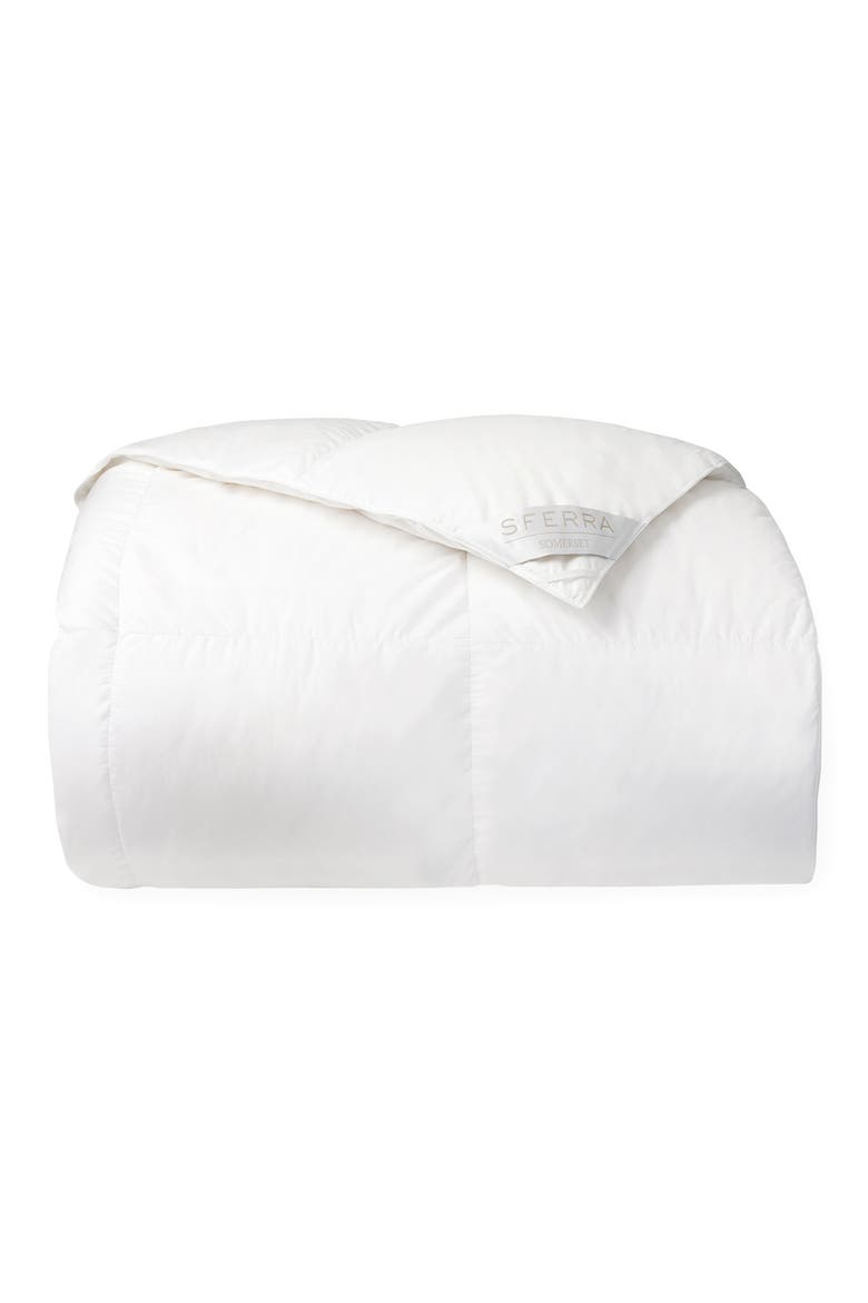 Somerset Light Warmth Goose Down Duvet, Main, color, WHITE