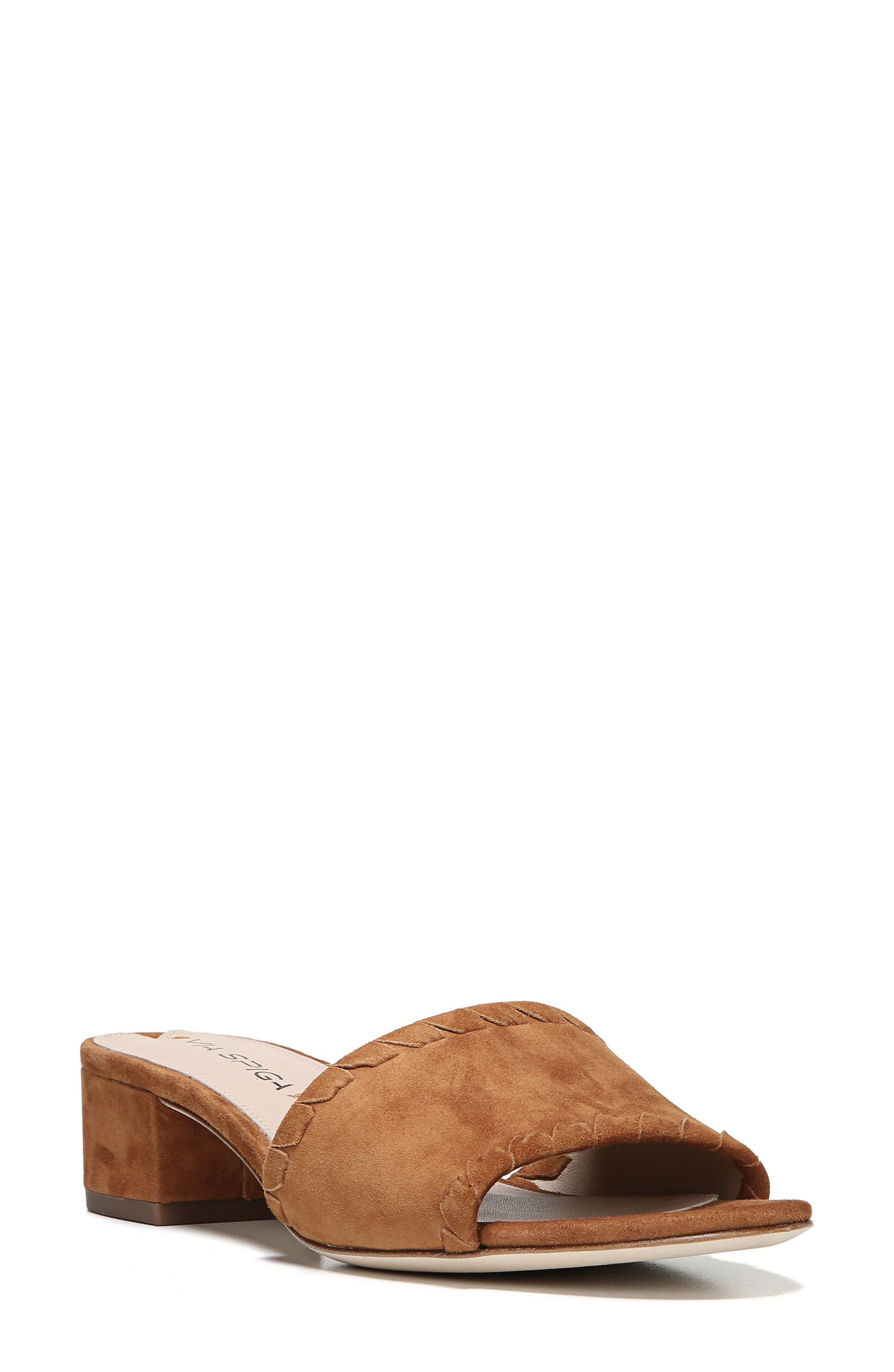 Gwendolyn Slide Sandal, Main, color, TAWNY SUEDE