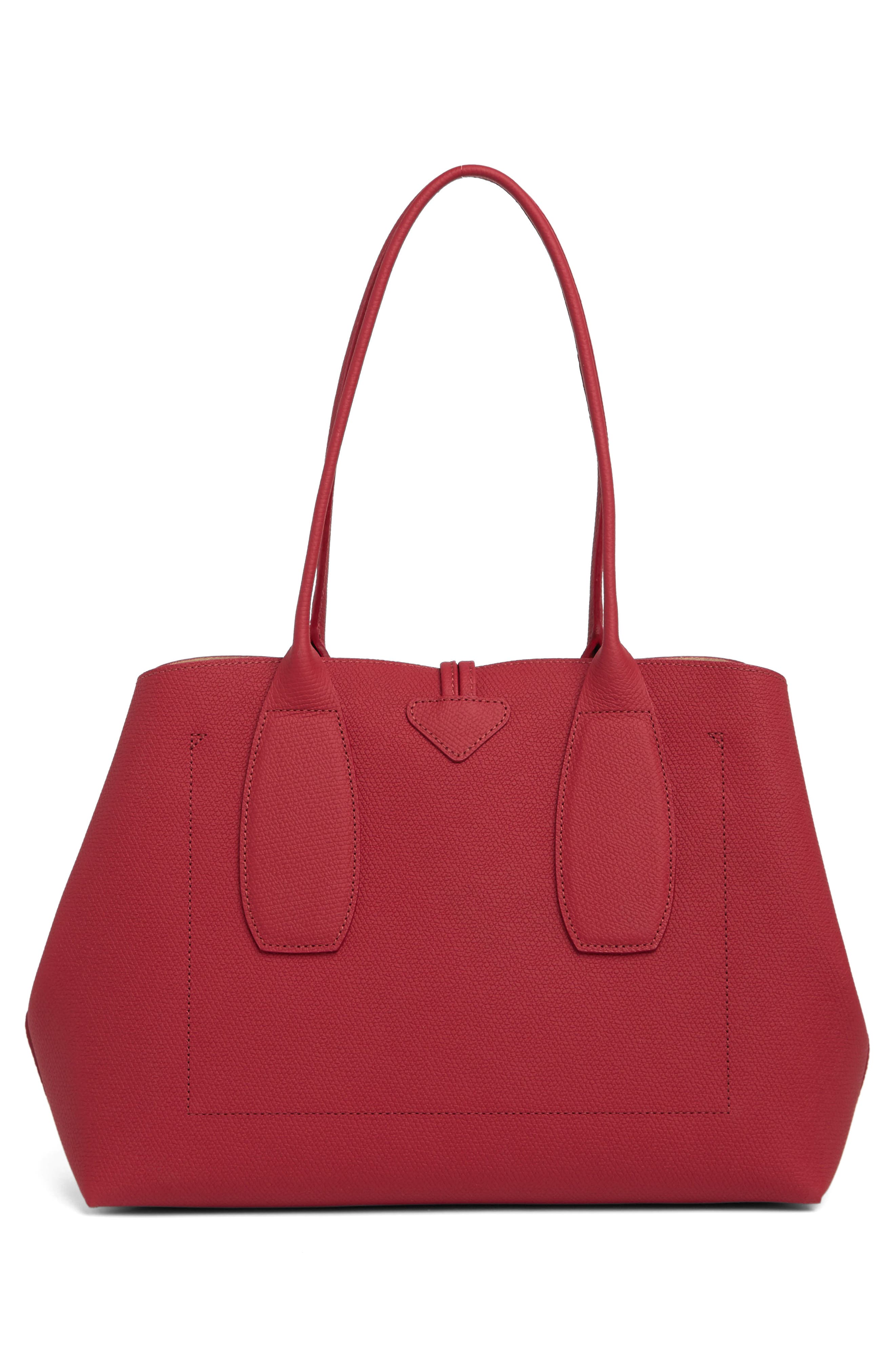 Longchamp Roseau Leather Shield Tote, Alternate, color, 