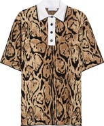 Stella McCartney Cloud Leopard Polo Sweater