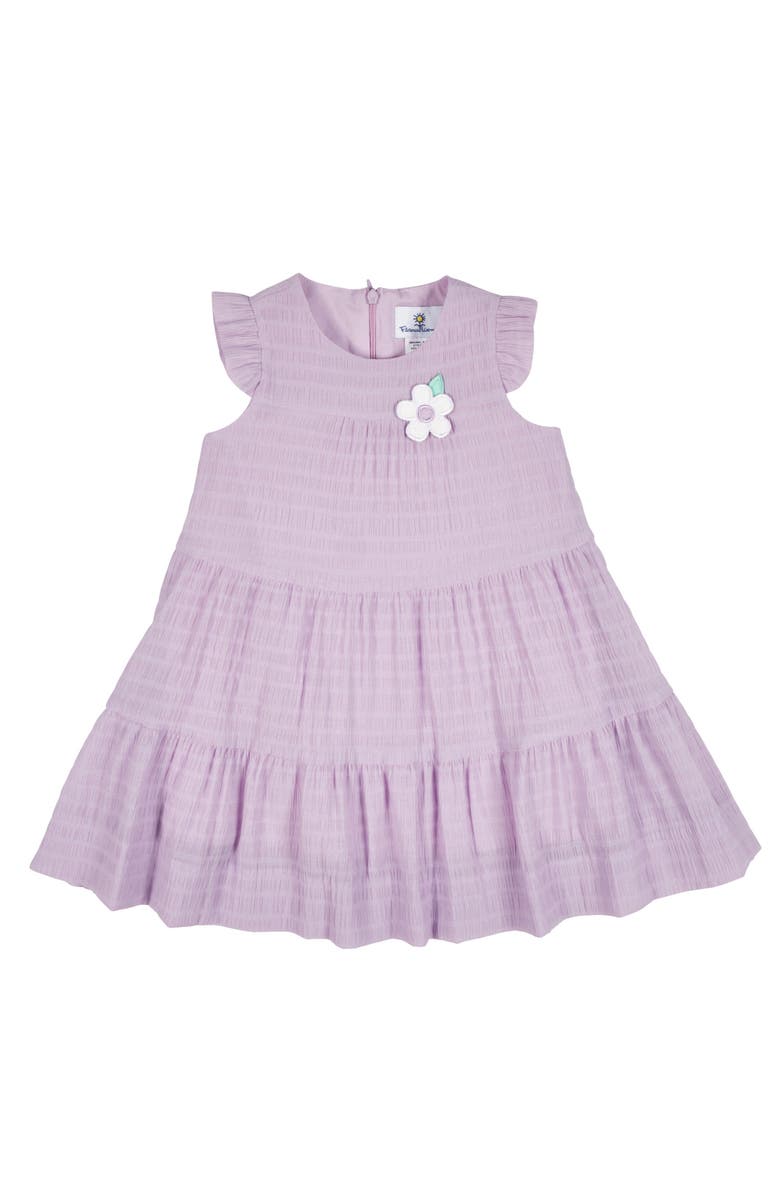 Florence Eiseman Crinkle Lawn Dress With Flower, Main, color, Light Purple