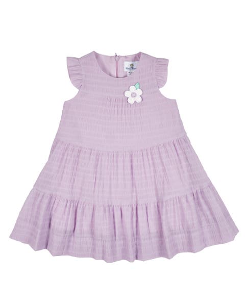 Crinkle Lawn Dress With Flower (Toddler, Little Kid)