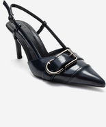 Prologue Shoes Noen Buckle Pointed Toe Stiletto Pump