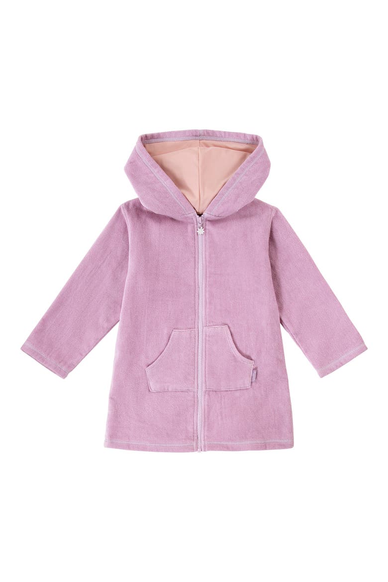 Hooded Terry Beach Cover-Up, Main, color, Lotus