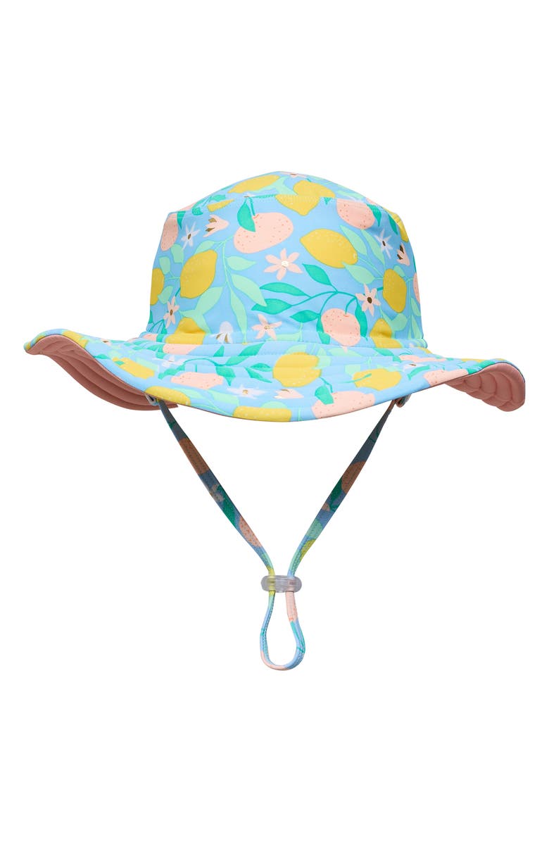 Snapper Rock Kids' Lemon Drops Reversible Bucket Hat, Main, color, 