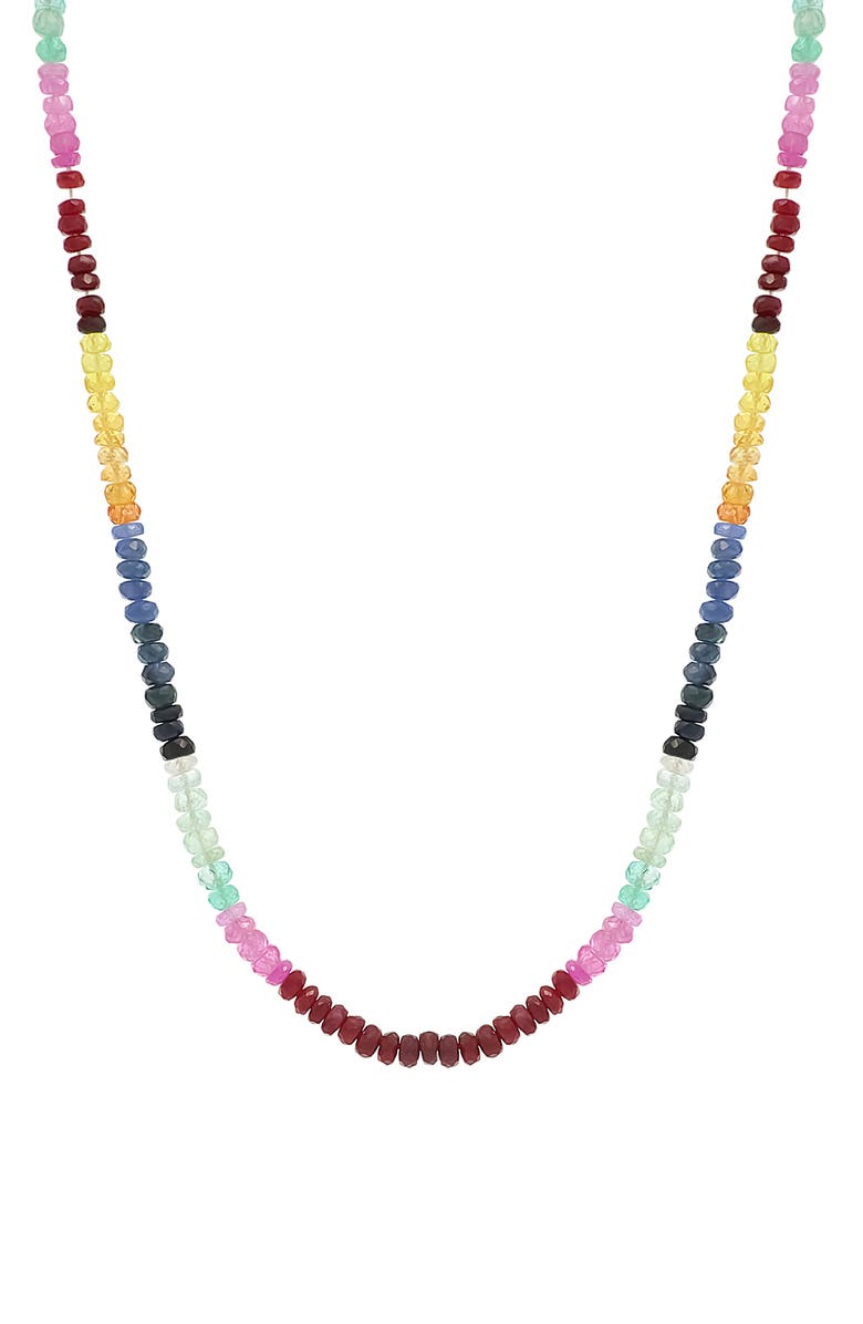 Bony Levy El Mar Sapphire Beaded Necklace, Main, color, 18Ky