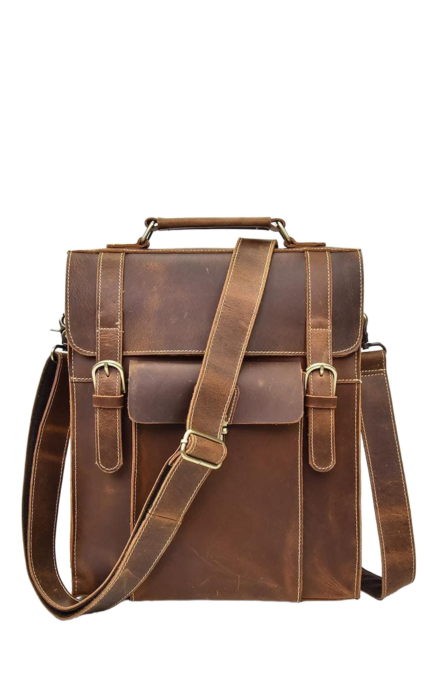 STEEL HORSE LEATHER The Vali Backpack | Handmade Vintage Leather, Main, color, Brown