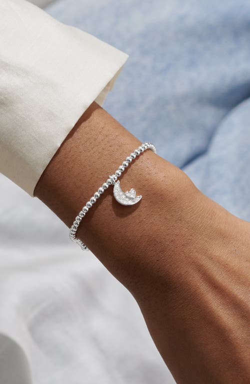 A Littles & Co. A Littles & Co Confetti A Little 'love You To The Moon And Back' Bracelet In Silver Plating In Silver