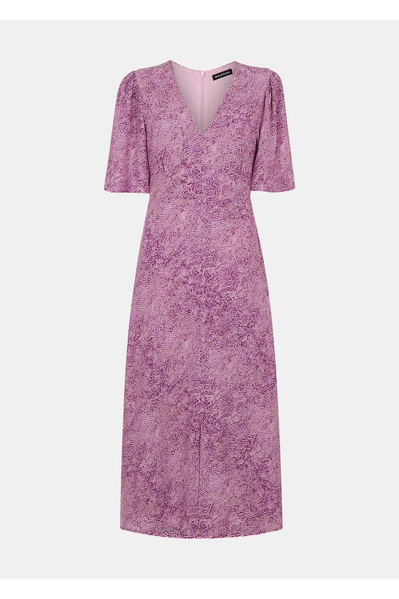 Diagonal Snake Midi Dress, Alternate, color, Pink/Multi
