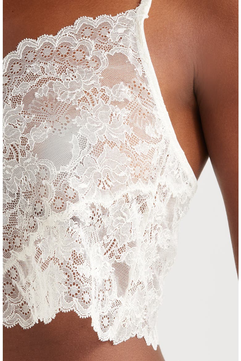 Chantilly Lace Crop Camisole, Alternate, color, IVORY
