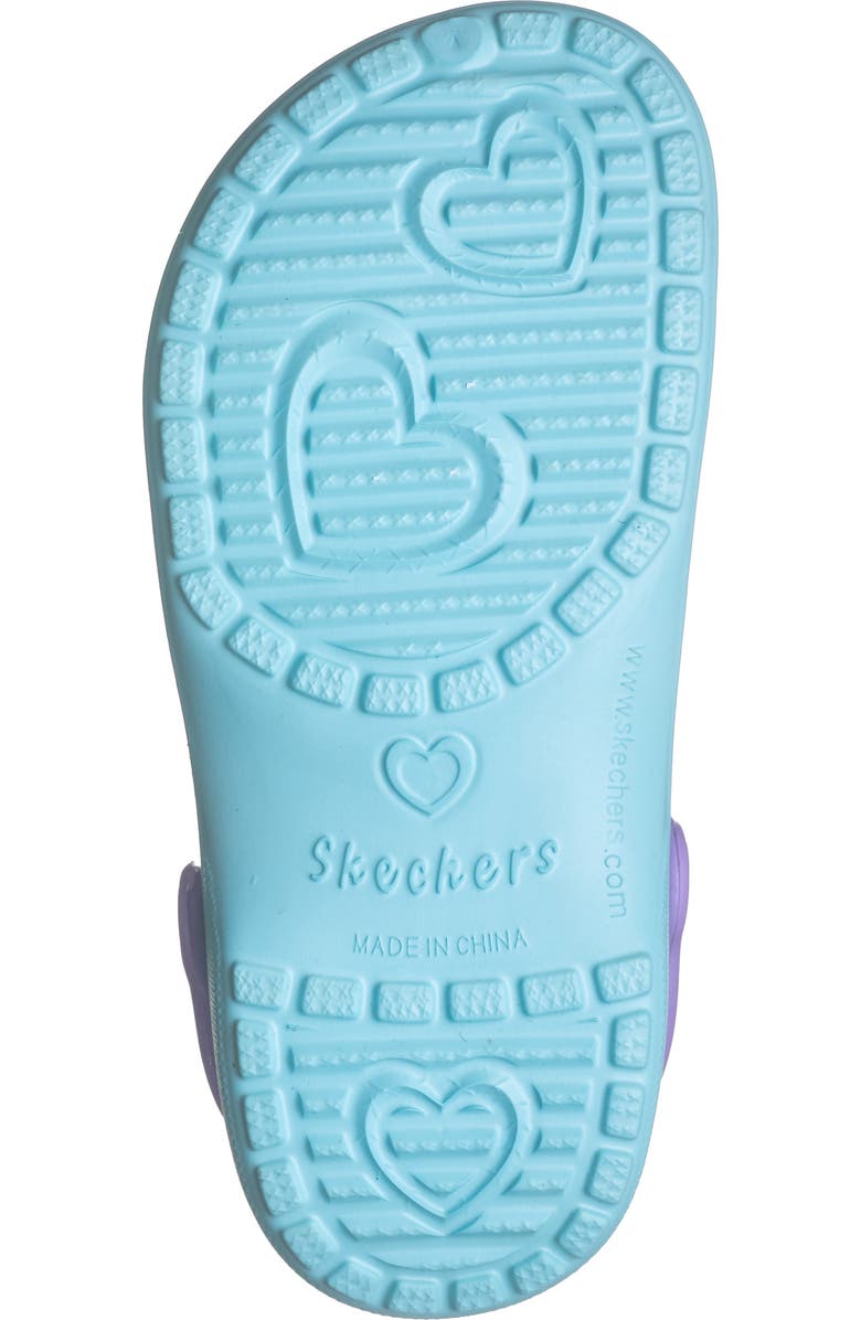 SKECHERS Kids' Foamies: Heart Charmer Vibin Friends Clog, Alternate, color, Turquoise/ Multi