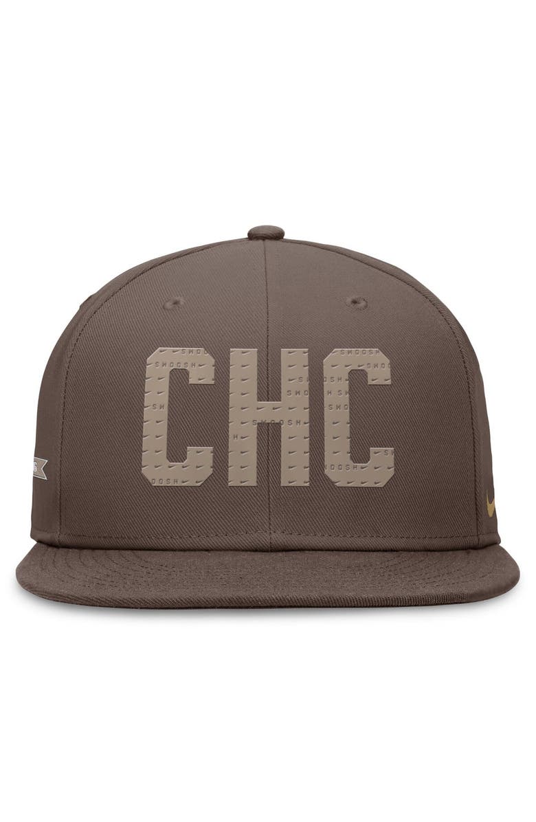 Nike Men's Nike Brown Chicago Cubs Statement Ironstone Performance True Fitted Hat, Alternate, color, 