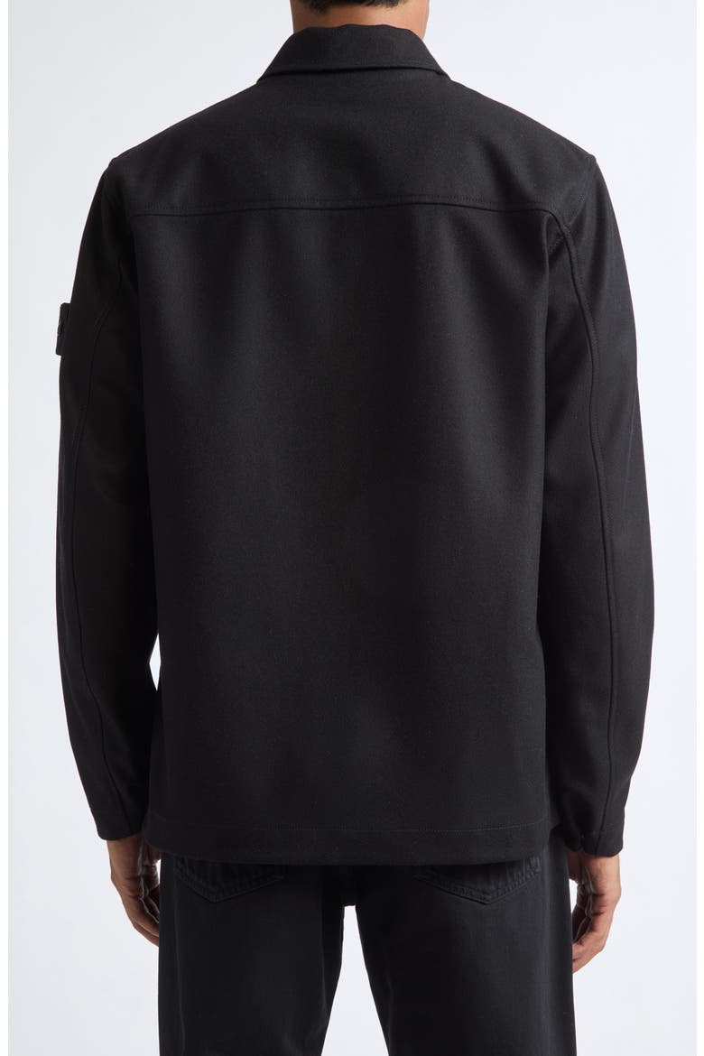 Virgin Wool & Nylon Shirt Jacket, Alternate, color, V0029 BLACK