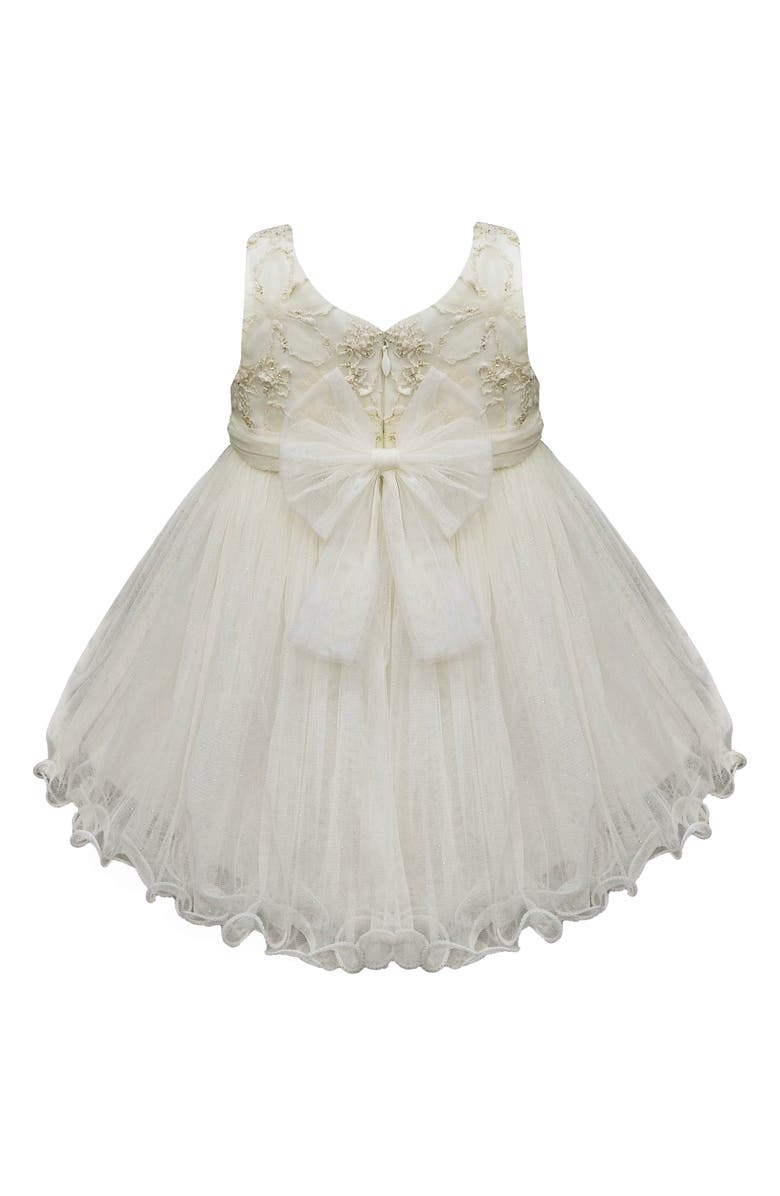 AMERICAN PRINCESS Candlelight Floral Lace Dress & Bloomers, Alternate, color, Candlelight