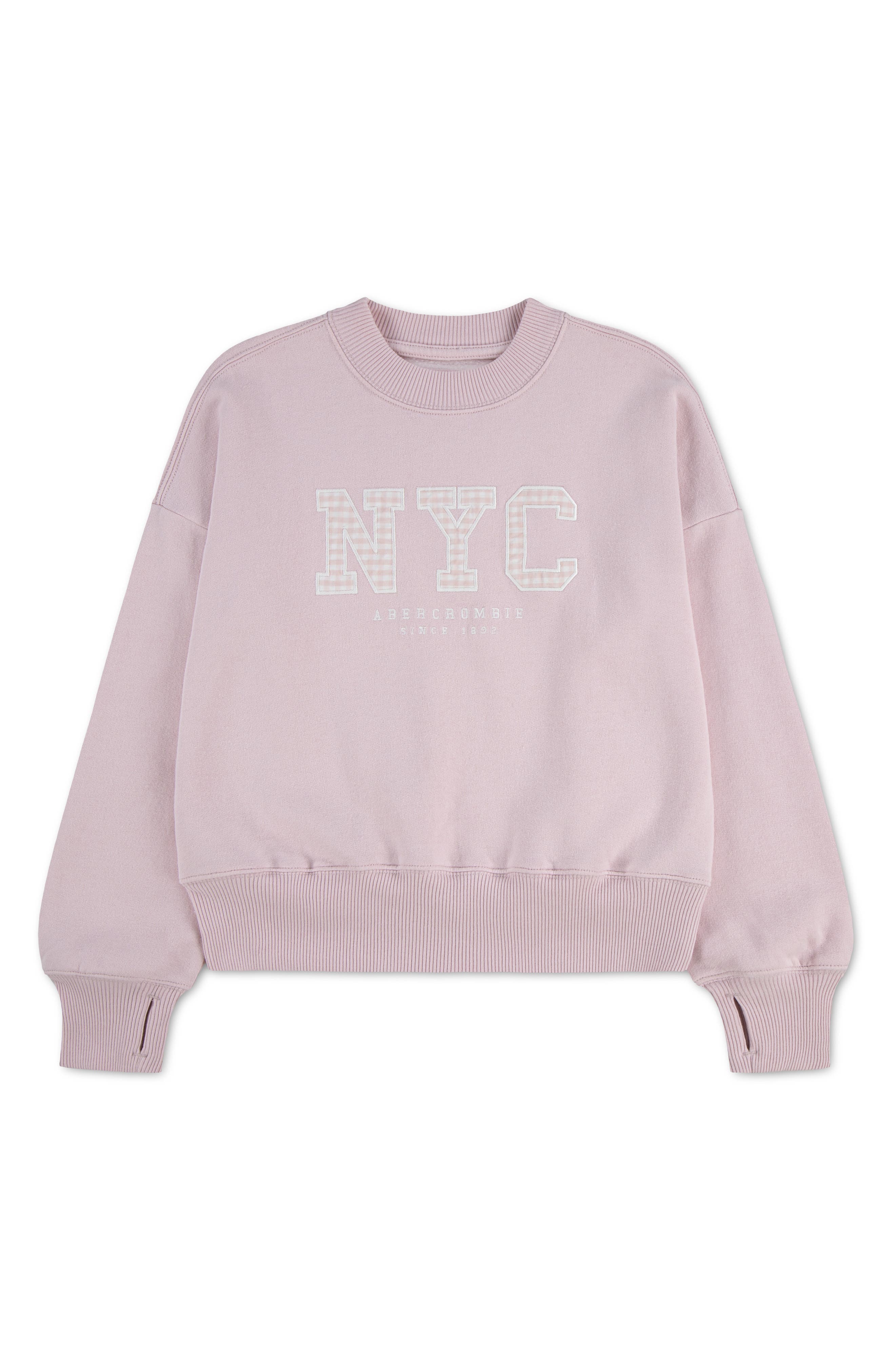 Kids' NYC Gingham Sweatshirt