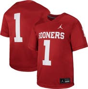 Jordan Brand Youth Jordan Brand #1 Crimson Oklahoma Sooners Untouchable Replica Game Jersey