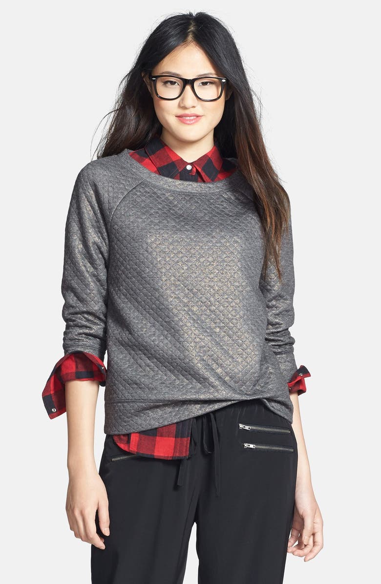 Halogen<sup>®</sup> Rosette Detail Sweatshirt, Main, color, 