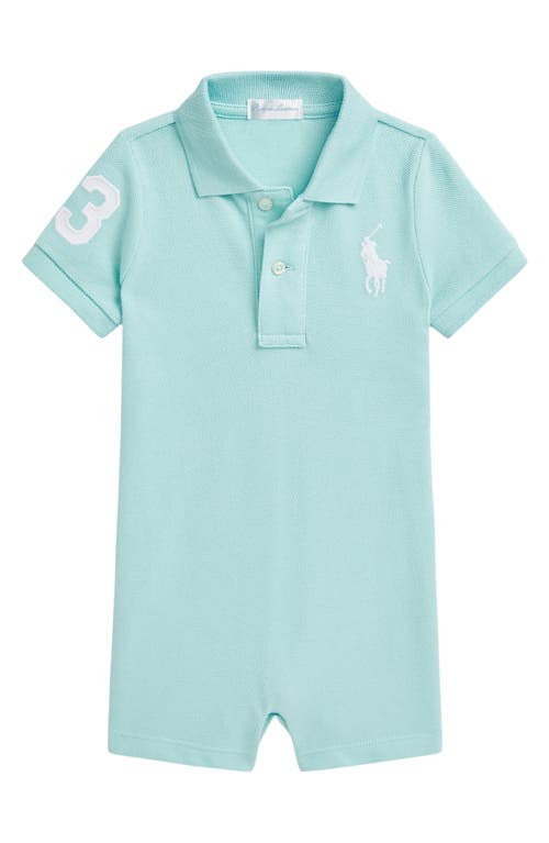 Polo Ralph Lauren Ralph Lauren Mesh Polo Romper In Parakeet