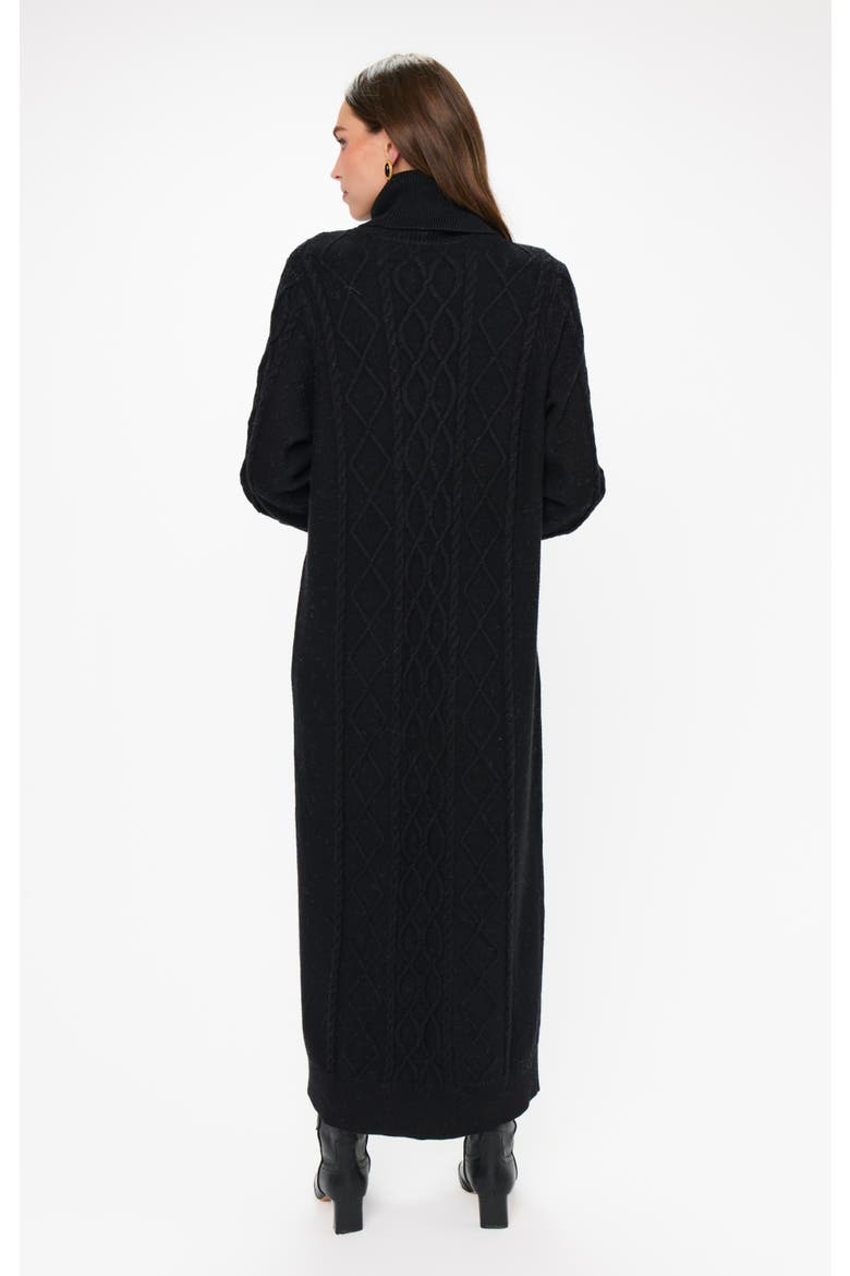 Montreal Midi Dress, Alternate, color, Black Cable Knit