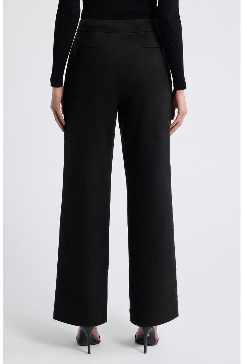 Amara Embellished Bootcut Pants, Alternate, color, NOIR