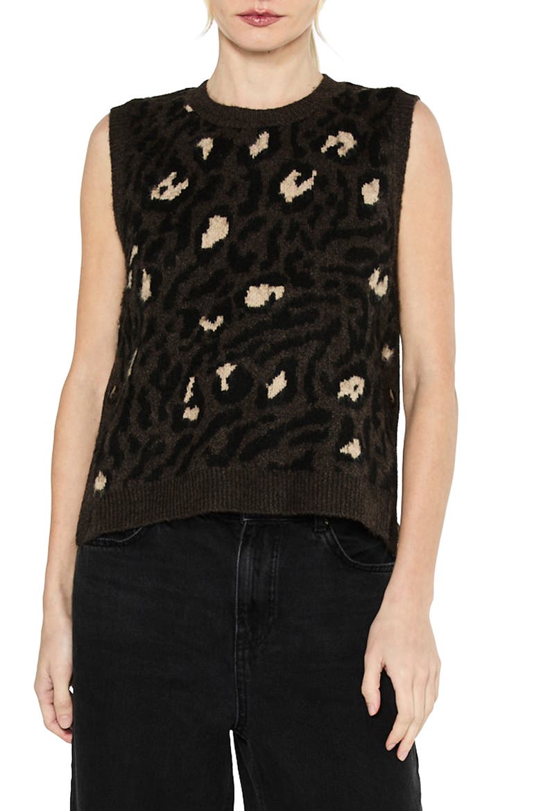 Genesis Sweater Vest, Main, color, BROWN MULTI