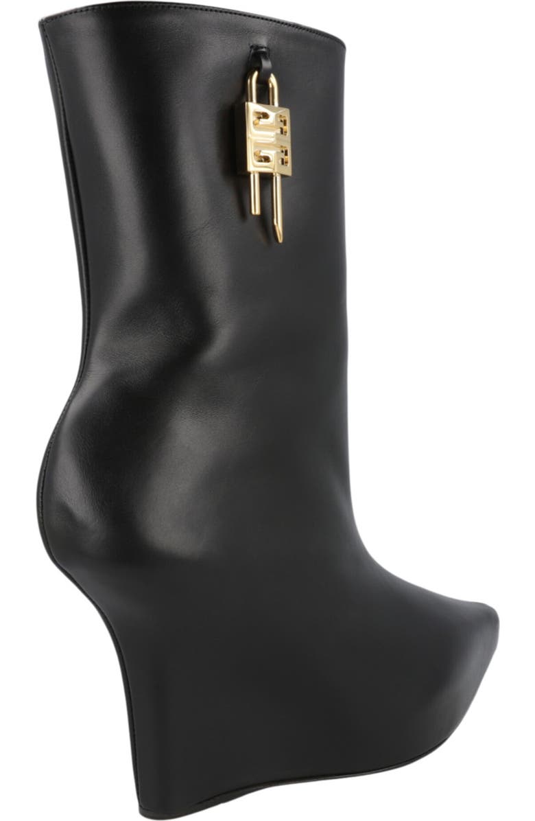 Givenchy G-Lock Leather Wedge Boot, Alternate, color, Black