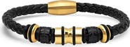 STEELTIME Men's Braided Leather Bracelet