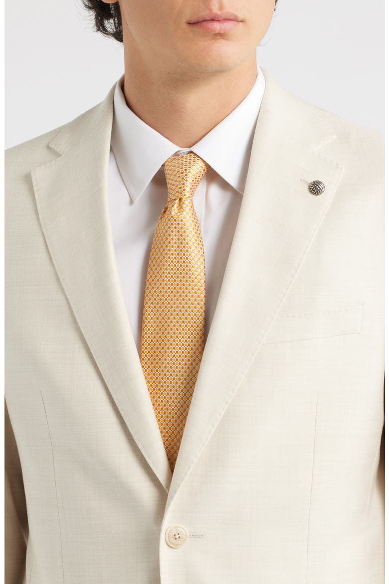 Midland Contemporary Fit Light Tan Wool & Cotton Blend Suit, Alternate, color, SAND