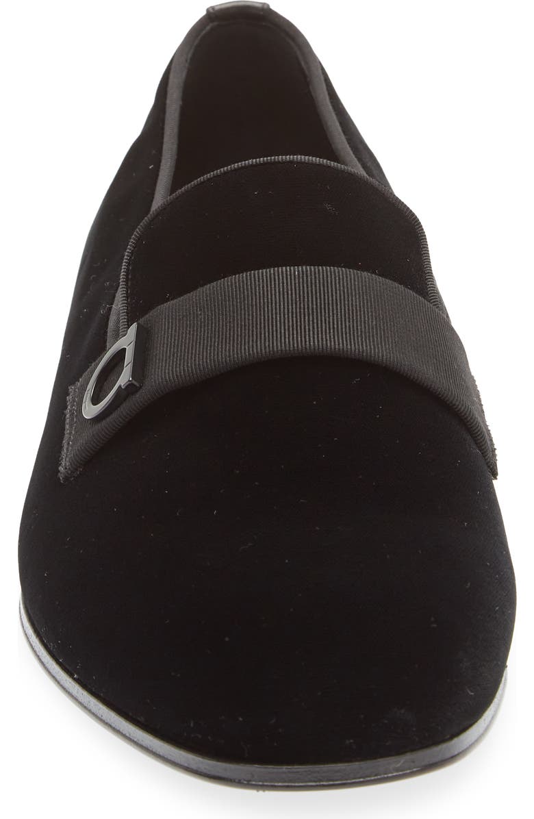 FERRAGAMO Lapo Smoking Slipper, Alternate, color, Nero